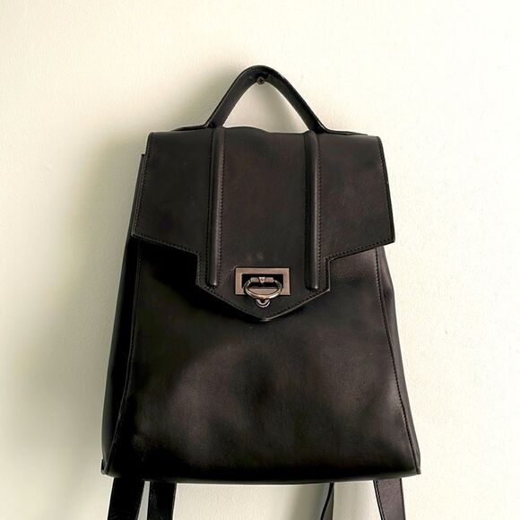 ‎Reece Hudson black leather Siren Backpack